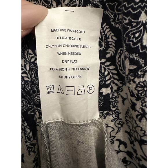 A PEA IN THE POD Maternity Dress Womens XS Indigo Paisley Maxi Stretch Soft NWT - Picture 7 of 10